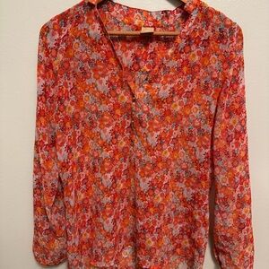 Vibrant Floral Women's Blouse